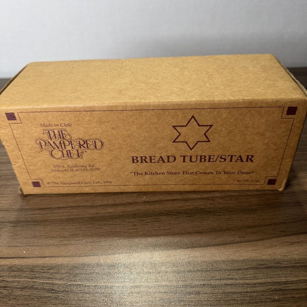 The Pampered Chef Bread Tube Star Design #1570-6/96 1996 New Sealed Inโ Box